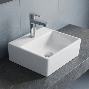 High Quality Square Ceramic Countertop Wash Basin Modern Decorative Bathroom Vanity Sink Hotel Lavabo - Product Image 2
