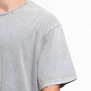 เสื้อยืดโอเวอร์ไซส์ผ้าฝ้าย 100% ล้างสีแบบแอซิดวอช ปักโลโก้ตามสั่ง สไตล์สตรีทแฟชั่น เสื้อผ้าผู้ชาย ขายออนไลน์ - Product Image 5