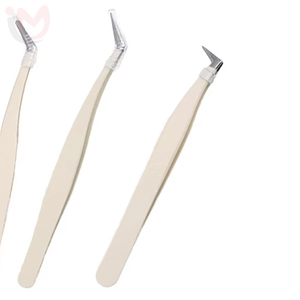 Professional Stainless Steel Fiber <b>Lash</b> Tweezers Smooth Pointed Tip 10MM Length High Precision Eyelash Extensions - Product Image 2