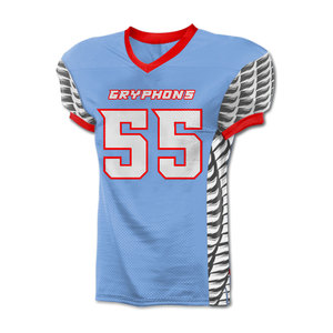 ชุดยูนิฟอร์มอเมริกันฟุตบอลสำหรับเยาวชน ผ้าทวิลล์สีสันสดใส ชุดอเมริกันฟุตบอลคุณภาพสูง ชุดยูนิฟอร์มอเมริกันฟุตบอลแบบสั่งทำ - Product Image 4