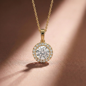 Exclusivo colgante de diamante cultivado en laboratorio de 2.39 quilates, corte brillante redondo ligero, joyería de oro de 14 quilates y 10 quilates para ocasiones especiales. - Product Image 1