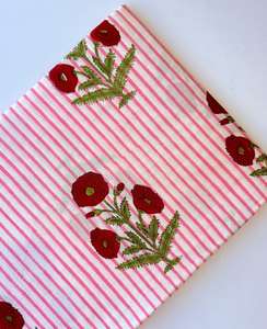 Tissu imprimé à la main 2026 en coton doux teint naturellement aux colorants végétaux, motif floral, 100 % coton, pour décoration intérieure et sacs, fabriqué en Inde - Product Image 3