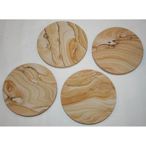 Sous-verres ronds en bois résistants à la chaleur pour la protection des tables à la maison, à l'hôtel et au café - Product Image 2