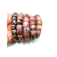 Venta al por mayor de piedras preciosas de Rodonita natural pulseras de cuentas Jade cristal piedra tallada modelo para hombres y mujeres estilo de moda