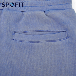 Shorts de survêtement streetwear personnalisés en coton délavé style French Terry avec logo imprimé pour garçon - Product Image 5