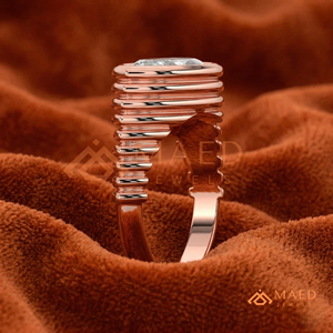 Minimalist Bezel <b>Set</b> Marquise Diamond <b>Ring</b> in <b>Silver</b> Handmade Marquise Shape Diamond <b>Ring</b> in Sterling <b>Silver</b> - Product Image 2