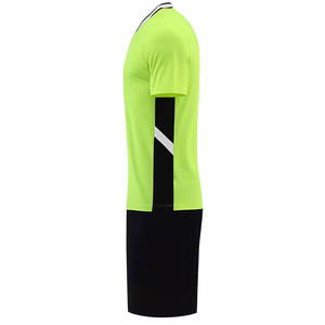 Camiseta de Fútbol para Hombre, Cuello en V, Color Verde Lima, Manga Corta, Poliéster que Absorbe la Humedad, Ropa Deportiva para Todas las Temporadas, Diseño Sólido - Product Image 2