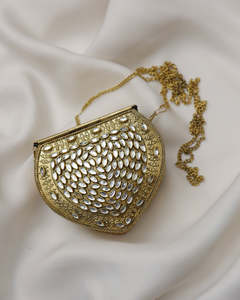 Pendentif de soirée multifonctionnel promotionnel fait main en perles de cristal et pierres de verre mosaïque Kundan, par NEHA ENTERPRISES, pour créateur de mode - Product Image 4