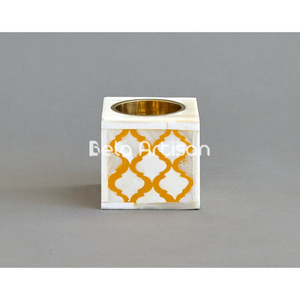 เตาเผากำยานลายเรขาคณิตสีส้ม ยี่ห้อ BONE INLAY ใช้ได้ทุกฤดู - Product Image 2