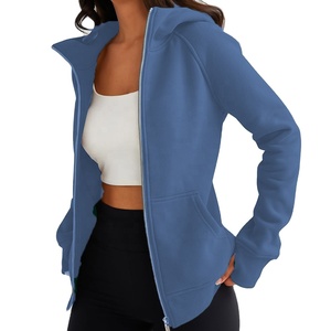 À capuche coupe-vent fermeture éclair personnalisée respirant haut régulier séchage rapide sweat à capuche pour femme décontracté femmes fermeture éclair surdimensionné respirant - Product Image 1