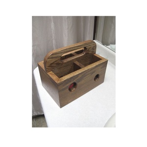 <b>Rustic</b> Sustainable Durable Handmade Wooden Caddy-Multifunction Storage for Coffee Station Dining Table Office <b>Desk</b> Home - Product Image 6
