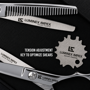 NYBL-55 5.5inch Straight <b>Left</b>-<b>handed</b> <b>Scissors</b> JAPAN 440C Sharp 58-59HRC Hardness Stainless Steel Handle Barber Shears Hair 28 - Product Image 6