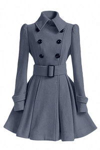 Lady Womens <b>Coat</b> Fashion Long Length Warm Winter Outerwear Jacket Elegant Ladies <b>Coat</b> Long Sleeve Button Front Tailored - Product Image 6