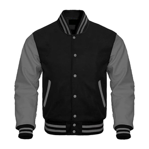 <b>Athletic</b> Fit Varsity Jacket for Man with Dual-Tone Look and Cozy Interior Perfect for Campus Style or Urban Streetwear - Product Image 4