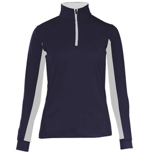 Haut de base équestre sans couture extensible pour femme, couleur unie, pour l'équitation, vente en gros de vêtements équestres - Product Image 1