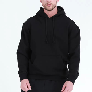 Sweat à capuche pour homme en coton 100% personnalisé, coupe classique, molleton de haute qualité, broderie, cordon de serrage, poche, séchage rapide, respirant, hiver - Product Image 2