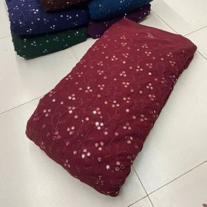 Premium Sequence Embroidery Fabric For Women Fashion Wear Designer <b>Garments</b> Party Wear Dresses Kaftan Abaya Bridal Wear - Product Image 6