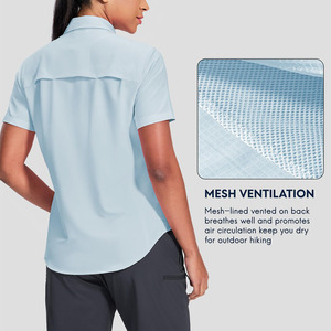 Camisa de Pesca con Cuello Camisero para Mujer, Estilo Clásico, Ideal para Salidas, Camisas de Pesca Casuales para Mujer - Product Image 4