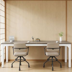 Scrivania Rettangolare per Conferenze Amministrative, Lunga Scrivania da Ufficio per Computer - Product Image 4