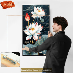 Impression sur toile <span class=keywords><strong>de</strong></span> <span class=keywords><strong>bouquet</strong></span> <span class=keywords><strong>de</strong></span> pivoines modernes brillantes, <span class=keywords><strong>peinture</strong></span> murale florale élégante, décoration murale suspendue pour la maison - Product Image 4