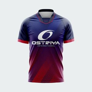 Maillots de football respirants imprimés par transfert thermique 100 % polyester à séchage rapide sur le devant, personnalisables avec le nom de l'équipe pour toutes les saisons, manches courtes - Product Image 6