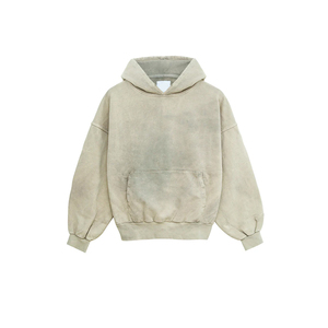Prix de gros – Nouveau style – Sweat à capuche délavé pour homme – Logo et taille personnalisés – 100 % haute qualité – Couleur unie – Service OEM – Pour l'hiver - Product Image 3