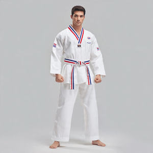 ชุดยูนิฟอร์มสำหรับนักมวย เทควันโด ยูโด แบบ unisex สำหรับศิลปะการต่อสู้ ระบายอากาศได้ดี น้ำหนักเบา ทรงเข้ารูป ผลิตจากผ้าฝ้าย/ใยไผ่ เหมาะสำหรับการฝึกซ้อม - Product Image 3