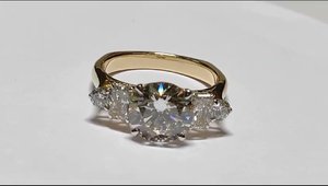 Anillo de diamante cultivado en laboratorio HPHT CVD con certificación IGI, corte redondo, 0.75 quilates, 2.50 quilates, E-VS1, en oro amarillo macizo de 14K, para ella. - Product Image 6