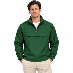 Chaqueta Cortavientos Ligera Premium Personalizada para Hombre, con Media Cremallera, Cuello Alto y Solapa en el Pecho, Ropa Deportiva Casual para Exteriores - Product Image 1