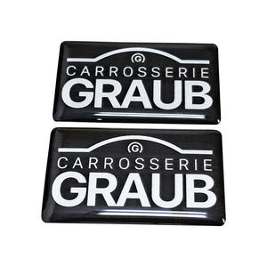 Autocollant en résine 3D en dôme époxy personnalisé avec logo de marque de véhicule, étanche - Product Image 1