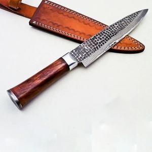 Cuchillo de Chef Jexmoo Personalizado Hecho a Mano en Acero al Carbono con Hoja de 8 Pulgadas, Mango Elegante y Funda de Cuero - Regalo para Chef - Product Image 2