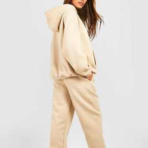 Custom Logo Unisex Winter Fleece <b>Tracksuit</b> Sweatsuit 100% Cotton Reversible Breathable Sports Jogger Sweatpants Hoodie Set - Product Image 3