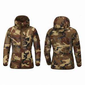 Waterproof Clothing Whole Sale Custom Camouflage Hooded Jacket Lightweight Outdoor Windbreaker Coat With Full <b>Zip</b> Closure Hoodie - Product Image 5