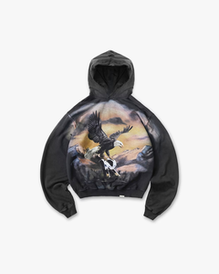 Sudadera con Capucha Gráfica Extra Grande Personalizada OEM para Hombre, de Algodón Grueso, Estilo Vintage Lavado, Streetwear - Product Image 1