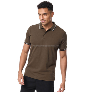 Nardon Apparel personalizado cuello a rayas impreso manga corta logotipo impreso algodón camiseta Polo de alta calidad - Product Image 1