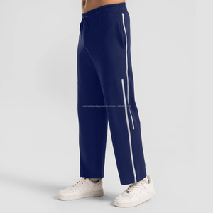 Pantalones de chándal holgados de algodón y poliéster para hombre, de gran tamaño, respetuosos con el medio ambiente, con logotipo personalizado, máxima comodidad, venta al por mayor - Product Image 1