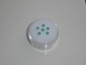6 Esmeraldas Sueltas Facetadas Gemas Naturales de 3mm cada una - Product Image 4