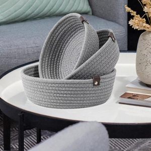 Panier en jute pour le rangement à domicile, jouets, linge, livres pour bébé, organisateur léger, robuste et réutilisable - Product Image 6