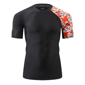 Unisex Long Rash Guard for Adults Custom <b>Print</b> BJJ Spandex with UV Protection and Compression Wholesale Sport Shorts - Product Image 2
