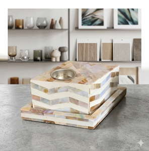 Mini Mother Pearl Inlay Mop Incense bakhoor burner set <b>gifts</b> set Handmade Customized Color <b>Eid</b> Ramadan Baby Shower Wedding - Product Image 1