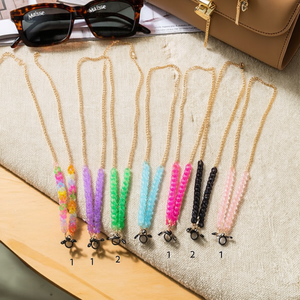 Collana con Catena di Perline Matisse 70Cm, Placcata in Oro con Chiusura in Plastica, Gioielli alla Moda per Occhiali e Borse, Opzioni Multicolore - Product Image 3