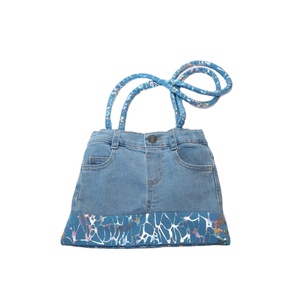 Bolso de mezclilla informal con estampado personalizado OEM/ODM para mujer con cierre de gancho y lazo, precio al por mayor de BD - Product Image 3