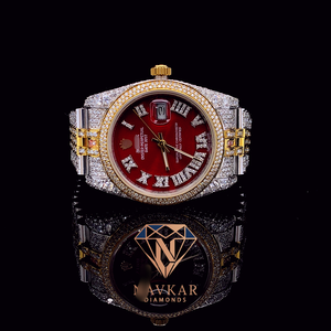 Relojes de Diamantes Hip Hop para Hombre, Reloj de Pulsera de Cuarzo de Acero Inoxidable con Diamantes de Lujo de Primera Marca para Hombre, para Bodas y Fiestas - Product Image 1