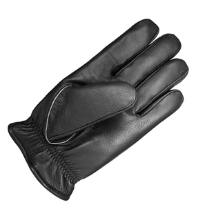 Gants de travail d'hiver en cuir de chèvre, longs, en cuir véritable pour hommes, avec doublure intérieure en polaire, gants de conduite d'hiver, gants tendance - Product Image 5