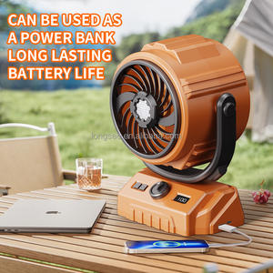 100 Réglage du niveau Volume d'air élevé Portable Rechargeable Ventilateur <span class=keywords><strong>de</strong></span> camping en plein air Table USB avec lumière LED et batterie externe Pas <span class=keywords><strong>de</strong></span> balançoire - Product Image 5