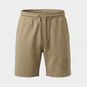 Pantalones Cortos Deportivos de Alta Calidad para Hombre, de Lona Gruesa, Secado Rápido, Cierre con Cordón, Largos, Holgados, con Logotipo Personalizado - Product Image 1