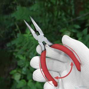 Mini Stainless Steel Jewelry <b>Pliers</b> <b>Set</b> 5 Inch Needle Nose & 14 AWG Flush Wire Cutters for Crafts Zip Tie Sprue Nippers 2pc Kit - Product Image 6