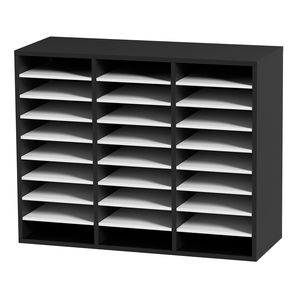 Organizzatore per Documenti in MDF a 27 Scomparti con Ripiani Regolabili per Casa, Scuola, Ufficio Postale, Vassoi Portadocumenti - Product Image 6
