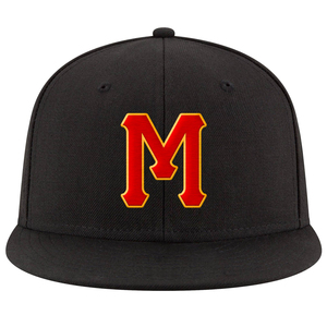 <b>Black</b> 6-Panel <b>Baseball</b> <b>Cap</b> With Red G Embroidery Front Panel Fitted Unisex Casual Hat - Product Image 6
