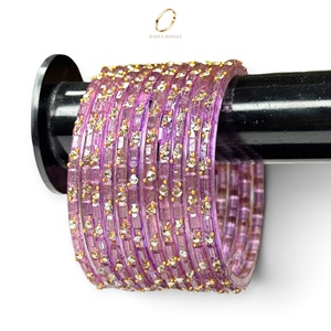 Collection de mariage : Bracelets en verre traditionnels kashmiris motif goutte de pluie – Bijoux kashmiris en gros, bracelets en verre - Product Image 5